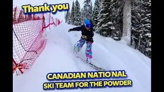 Powder Behind The Canadian Team Fence