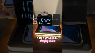 The Ultimate 7-in-1 Wireless Charging Station with Night Light & Clock ⏰ Say goodbye to cable