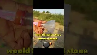 would Simplest stone thrower cannon #experiment #trending #science