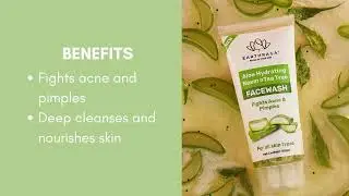 Earthraga Aloe hydrating neem+tea tree face wash