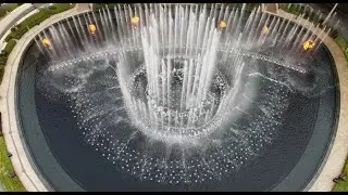 Wynn Macau Fountain Aerial View - Descendants of the Dragon / 龙的传人