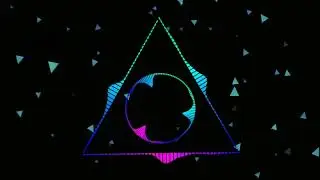 Triangle Audio Spectrum Visualizer Green Screen   Template