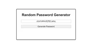 Automatic Random Password Generator in Html , CSS and JavaScript