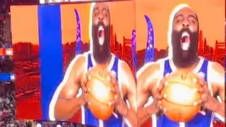 76ers James Harden Home Debut Introduction At Well Fargo Center ￼