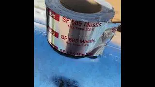 Sealing duct work!  #hvac #electrician #electrical #trending #trades