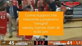 Come Support Your Longhorns Tonight - Holcomb vs Cimarron