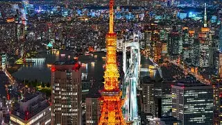 Tokyo JAPAN Nightscape from the Sky｜4K HDR Timelapse of Iconic Landmarks