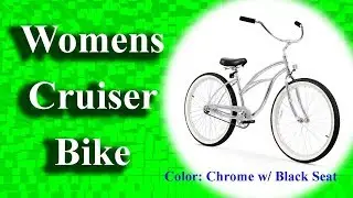 Womens Cruiser Bike  | Firmstrong Urban Lady Beach Bicycle | Color: Chrome w/ Black Seat