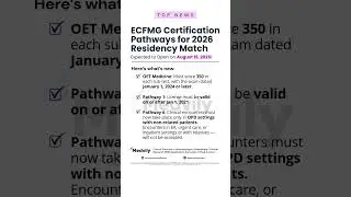 ECFMG Certification Pathways Update #ecfmg #imgs #usmle #match2026 #residencymatch2026