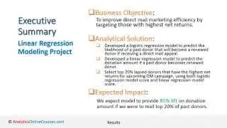 Linear Regression Modeling - Result Summary