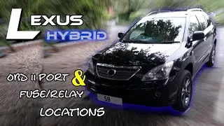 Lexus RX400h Hybrid OBDII port/fuse and relay locations