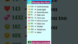WhatsApp chatting short words | English chatting #whatsappchatting #shortsfeed