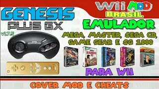 (222) Emulador Sega Genesis GX 1.7.5 Cover Mod Cheats Wii