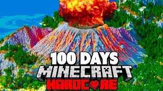 I Survived 100 Days on VOLCANO ISLAND in Minecraft Hardcore...