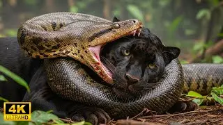 WILD LIFE AMAZON JUNGLE | Survival Clash: Black Panther vs Anaconda in the Flooded Forest