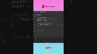find factorial of a number in c programming #shorts #short
