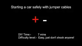 How to safely start a car with  jumper cables. Flat battery.