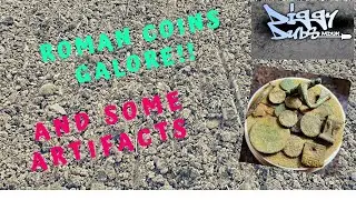 LOTS OF ROMAN COINS AND SOME ARTIFACTS SAVED,METAL DETECTING UK, XP DEUS