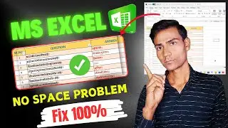 Excel File No Space Problem 100% Fix✅| Add Each Word Space One Click