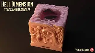 Printable 3d terrain - Hell Dimension: Traps and Obstacles - Model 9