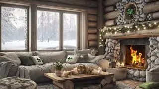 Winter Snowfall And Firelight Sounds Blend Into A Cozy And Peaceful Soundscape
