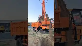 loading dump trucks with excavator 🫶