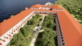 Il giardino insolito di un edificio insolito