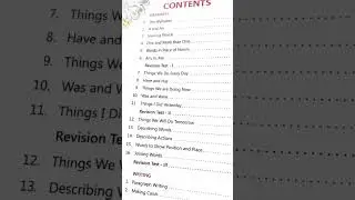Class 1 English grammar contents(ICSE)