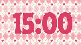 ❤️ 15-Minute Heart Timer | Valentine's Day Countdown with Relaxing Music 💕🎶