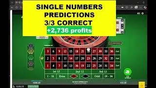 A new roulette system live dealer AND RNG on single-number bets and has generated profits of &euro;2,736.
