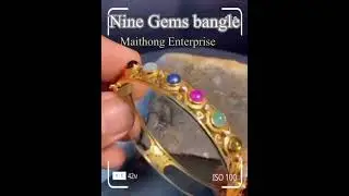 Nine Gems Bangle the Masterpiece #gems #ninegems #gemstone #gold