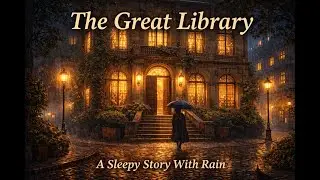 Sleep Story for Insomnia | Cozy Rain Outside the Great Library (No Ads, Gentle Voice)