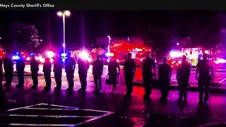 Officers, first responders show support for Hays Co. ambushed officers