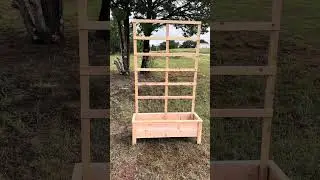 Large Cedar Planter box with Trellis. #hillfolks #planterbox #oklahomacity