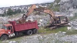 Excavator loading from a mining pit. #shorts #viral #mining