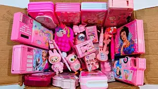 Satisfying Pink Stationery Collection - Labubu key Chain, Pouch, Eraser, Pen, Sharpener, Pencil Box