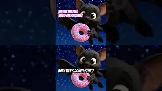 Baby Bat had a big night, now it&rsquo;s time to go home and sleep!🦇🍩💞 #cute #animatedshort #music