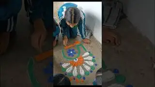 🎇🎆Rangoli competition#school #village #uttarakhand #viral #independence Day