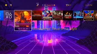 Retro Night Ride dynamic theme ps4
