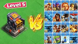 *New* Multi Cannon vs All Capital Troops - Clash of Clans