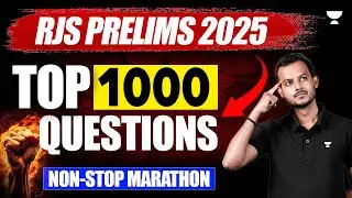 🔥 Rajasthan Judiciary 2025 (Non-Stop Marathon) | Top 1000 Questions | RJS Prelims | Pranjal Singh