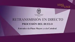 ✝  Sábado Santo – Llegada a la Plaza Mayor de la Procesión del Duelo #Cuenca #SemanaSantaCuenca