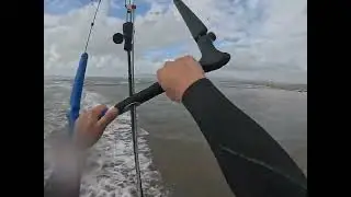 40th Bithday Kitesurf in storm Erin. 