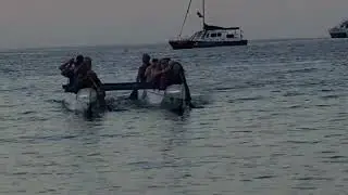 Lori leading the way in the double hull 