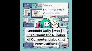 3577. Count the Number of Computer Unlocking Permutations [Med] | Leetcode Daily | 12-10-25