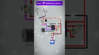 Rain Detector Alarm Circuit | Using Rain Sensor And NE555 Timer #shorts #tech#time
