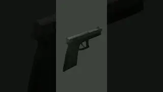 low poly pistol using blender