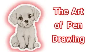 ✏️ The Magic of Pen: Drawing a Hyper-Realistic Dog Portrait! 🐕✨