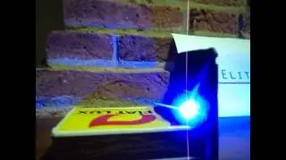 AQUA Series 445nm Laser Pointer burning a Floppy Disk