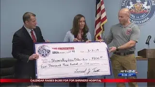 Jet 24 Action News Fire Fighters donation to Shriners